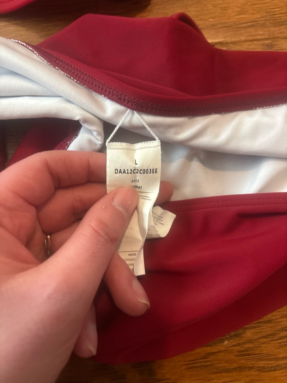 Cupshe Twist-Front Bikini Set in Deep Red - Picture 7 of 7